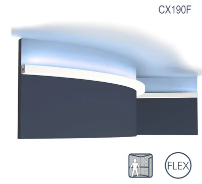 Produktbild von Orac Decor CX190F AXXENT U-PROFILE flexible Eckleiste Zierleiste Stuckleiste 2 m