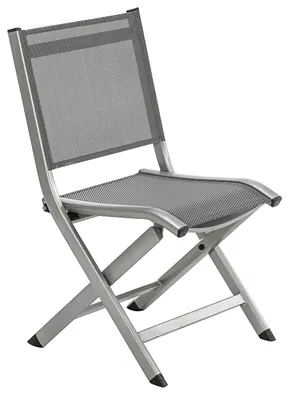 Productafbeelding van Dehner inklapbare stoel Chicago, afmetingen ongeveer 88 x 57,5 x 48,5 cm, aluminium/kunststof, grijs