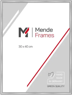 Produktbild von MendeFrames Kunststoff-Rahmen H245 Klassisch silber 13x18 cm Museumsglas