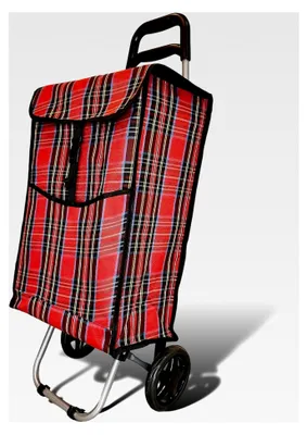 Produktbild von Einkaufstrolley mit Einkaufstasche | Klappbar | 55 x 36 x 20 cm | Belastbar bis 25 kg
