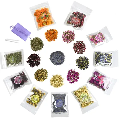 Immagine prodotto di Omgoods - Set di 10 fiori naturali essiccati per progetti fai-da-te