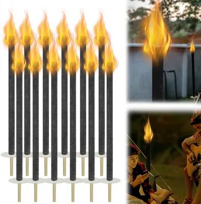 Productafbeelding van Waxfakkels voor buiten - 25 stuks met lange handgreep en 100 minuten brandtijd