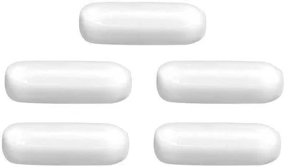 Productafbeelding van Magnetische roerstaafjes, 5 stuks, magnetisch, wit, laboratoriummixer, PTFE
