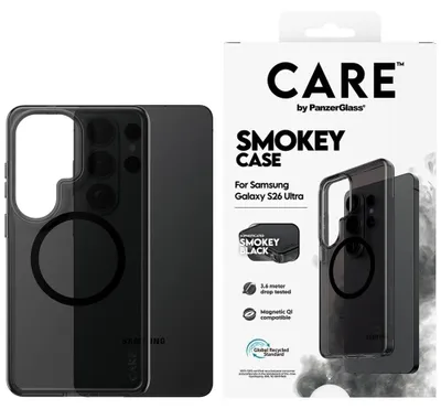 Obrázek produktu pro PanzerGlass CARE™ by ® Smokey Case w. Black Qi Samsung Galaxy S26 Ultra, Obal, Samsung, Samsung - Galaxy S26 Ultra, Černá