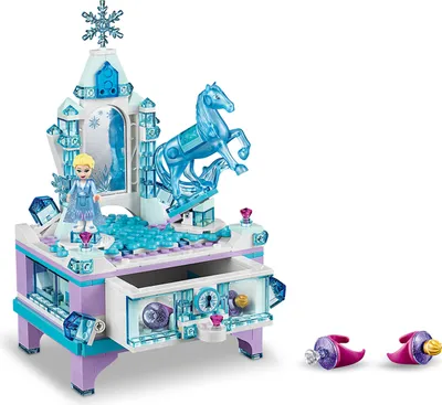 Produktbild von LEGO 41168 Disney Frozen Die Eiskönigin 2 Elsas Schmuckkästchen für Kinder ab 6 Jahre mit Elsa & Nokk Mini-Puppen, Schublade, Spiegel & Drehscheibe