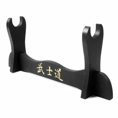 Produktbild von Bushido Schwertständer GXWOOD-01 für Katana Wakizashi Tanto | Einzelständer aus MDF | Japanischer Schwertständer für Regal und Möbel