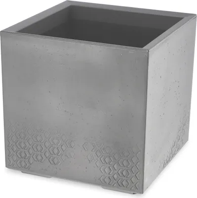 Produktbild von KADAX quadratischer Pflanzkübel aus Kunststoff ”Sore”, Blumentopf mit Rollen, Anthrazit, Betonoptik,