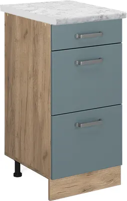 Image de Meuble cuisine Vicco R-Line Bleu-gris 40cm PT Marbre, Model 45932