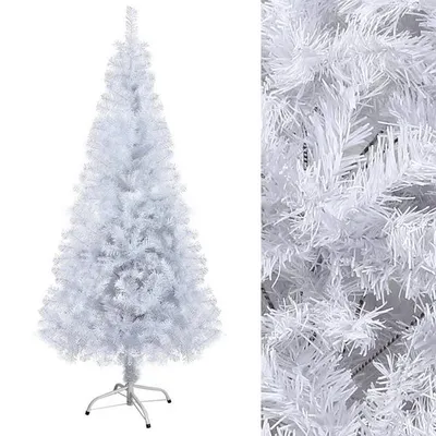 Produktbild von Künstlicher Weihnachtsbaum, Spitzen ca. 600,Weiß,180cm,Tannenbaum künstlicher Weihnachtsbaum Regenschirm-Klappaufbau System Metallständer,XM009