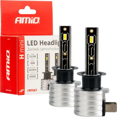 Imagen del producto de Focos LED para automóviles, modelo H-mini, bombilla H1, 6500K, tecnología Canbus CSP, AMIO-03329