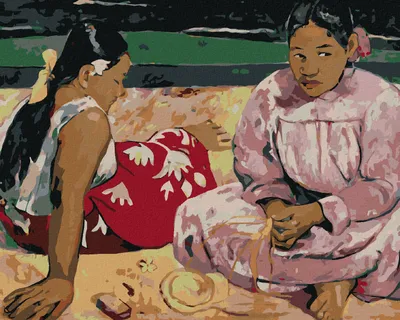 Produktbild von Zuty - Malen nach Zahlen - TAHITIANISCHE FRAUEN AM STRAND (PAUL GAUGUIN), 40x50 cm, ohne Keilrahmen