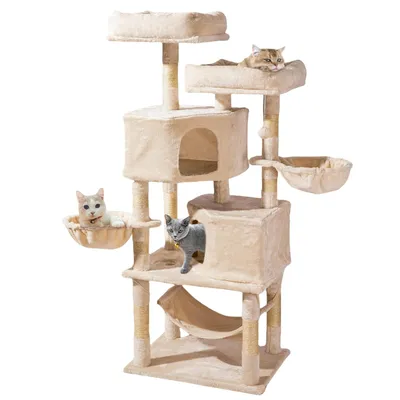 Produktbild von Glamexx24 Kratzbaum Katzenbaum Sisal Kletterbaum XXL Spielbaum Katzenschlafplatz