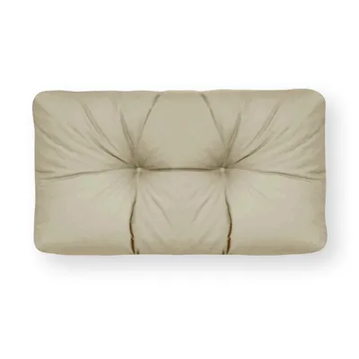 Obrázek produktu pro 4L Textil PREMIUM Polštář na palety – voděodolné polštáře na nábytek z palet (rohový polštáø 60x40 cm, béžový)