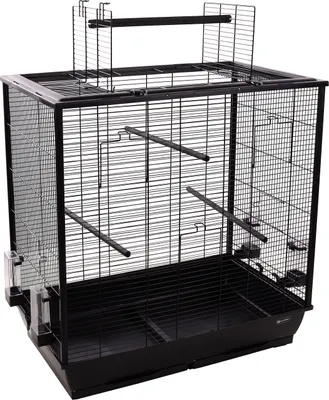 Immagine prodotto di Gabbia per uccelli Flamingo, modello SITTICHKÄFIG, colore nero, dimensioni 78,5 x 47,5 x 81 cm
