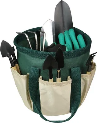Produktbild von Famanu Werkzeugtasche mit verstärktem Boden - Gartengeräte Organizer