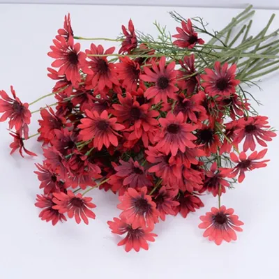 Image de Jeu de 12 fleurs artificielles, marguerites pour la décoration