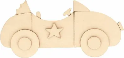 Zdjęcie produktu dla Drewniana sylwetka samochodu - 19,5 x 9,5 cm