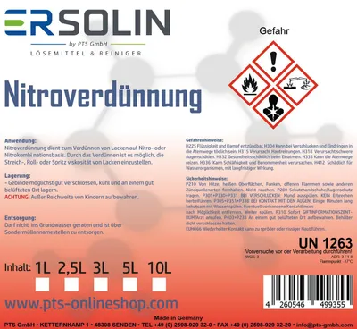 Produktbild von Nitroverdünnung 4x5L Verdünnung Lackverdünner Waschverdünnung Universalverdünner 20L