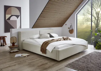 Produktbild von Polsterbett >Cube mit BK< Liegefläche 160x200cm, beige, Stellmaß: 200x82x227cm (BxHxT)