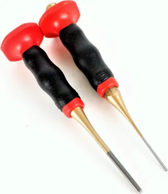 Image de RENNSTEIG Chasse-goupilles Set de 2 pièces avec protection de la main 2-4 mm Burin Grain Chasseur