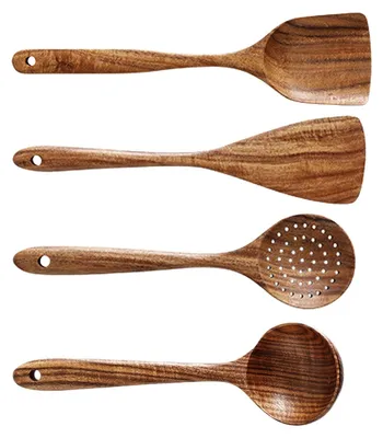 Produktbild von Set aus 4 Holzkochlöffeln für die Küche