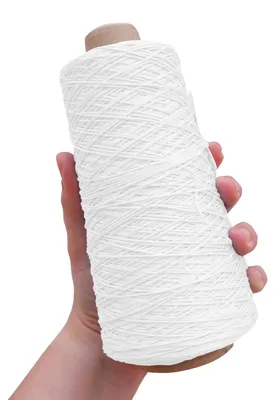 Kegelgarn 200 g, 600 m, 100% Viskose-Rayon, Weiß