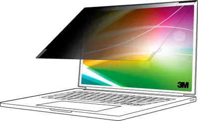 Obrázek produktu pro 3M BPNDE007, 41,4 cm (16.3"), 16:10, Laptop, Bezrámečkový privátní filtr na monitor, Lesklý/matný, Proti odleskům