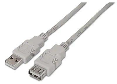 Image de Aisens - câble usb 2.0, type a/m-a/h, beige, 3.0m