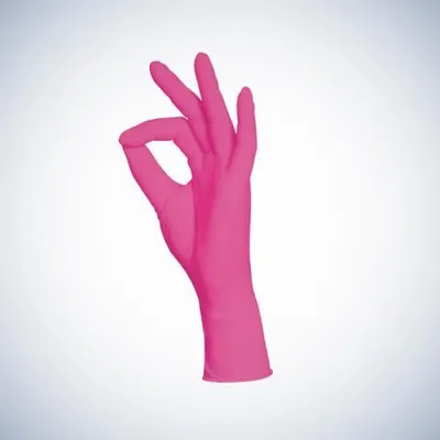 Produktbild von STYLE GRENADINE, Nitril-Untersuchungshandschuh, puderfrei, magenta, Gr. S | Box (100 Stück)