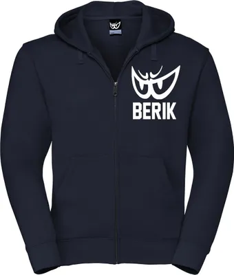 Obrázok produktu pre Mikina s kapucňou Berik Classic Z Zip, tmavomodrá/biela, M