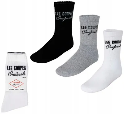 Obrázok produktu pre Lee Cooper 3-PACK SPORT SOCKS pánske bavlnené ponožky 3 páry