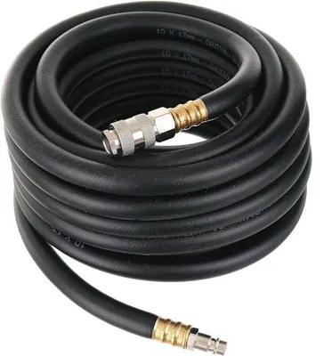 Image de Kit trois pièces pour compresseurs jusqu'à 8 bars - Comprend une perceuse à air comprimé, une pompe à pneus et un tuyau de compression