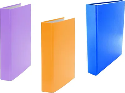 Produktbild von 3x Ringbuch / DIN A5 / 4-Ring Ordner / Farbe: je 1x hellblau, lila und orange