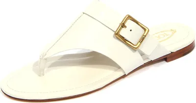 Produktbild von G5242 infradito donna TOD'S white leather sandals woman