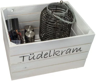Produktbild von Holzkiste Johanna weiss "Tüdelkram"