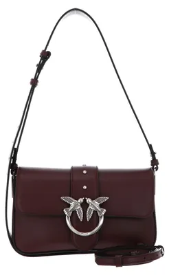 Produktbild von PINKO Umhängetasche Love One Mini Slouchy FL Burgundy Wine - Old Silver dunkelbraun