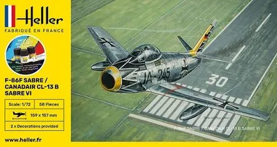 Produktbild von Heller 56277 - 1:72 STARTER KIT F-86F SABRE / CANADAIR CL-13 B Sabre VI - Neu