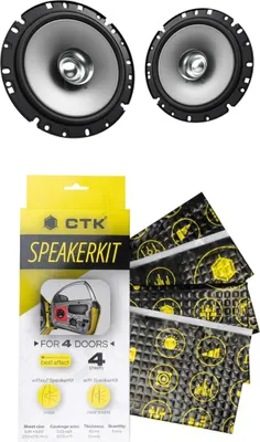 Produktbild von Lautsprecher Kenwood KFC-S1756 inkl. CTK Speakerkit Dämmpaket -