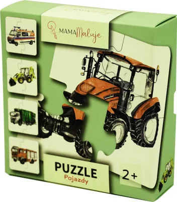 Zdjęcie produktu dla Puzzle Pojazdy 4 elementowe dla dzieci