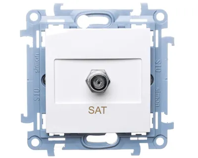 Immagine prodotto di Presa d'antenna tipo F (modulo) bianco Simon 10