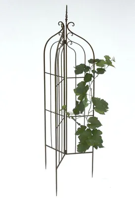 Produktbild von DanDiBo Rankhilfe Garten Metall Schwarz 120033 Rankgitter Blumen 132 cm Kletterpflanzen Rosen Bodenstecker Kletterhilfe Blumenhalter Ranksäule Zaun