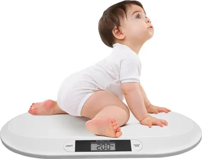 Image de Pèse-bébé numérique - Pèse-bébé - Capacité 20 kg - Précision 10 g - 55 × 32 × 2,7 cm - Plastique ABS - Blanc