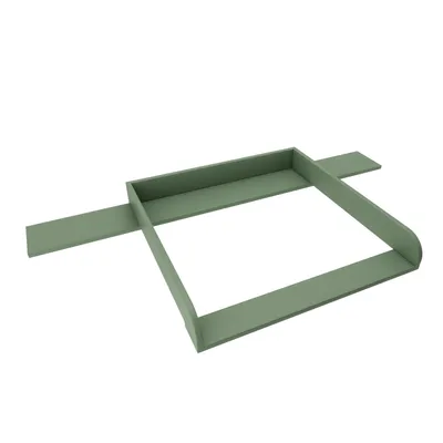 Image de regalik Plan à Langer avec Plateau pour Hemnes d'IKEA, Table à Langer pour Commode 50x160 cm, Plan à Langer avec Façades arrondis, Vert