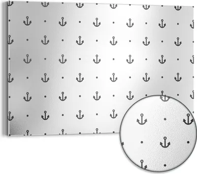 Produktbild von DEQORI Magnettafel Metall 90x60 cm 'Minimalistische Anker' Whiteboard Pinnwand Büro