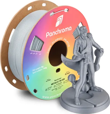 Obrázok produktu pre Panchroma™ PLA Metallic, farba:metalická strieborná, veľkosť vlákna:1,75 mm, hmotnosť:1 kg