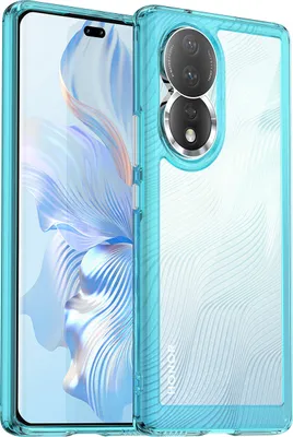 Produktbild von Honor 80 Hülle, Klar Rückseite Stoßfeste TPU Silikon Bumper Schutzhülle für Honor 80 Hellblau