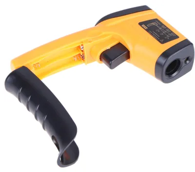 Image de Thermomètre infrarouge numérique - Pistolet de mesure de température industriel à laser sans contact avec rétroéclairage -50 à 380 °C - NE PAS UTILISER SUR LES PERSONNES - Piles non fournies