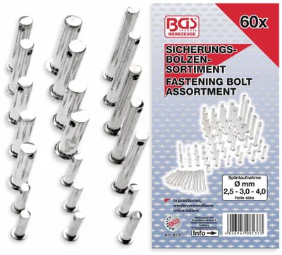 Productafbeelding van BGS 8137 Assortiment veiligheidsbouten, 60-delig.