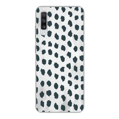 Produktbild von MuchoWow® Handyhülle Schutzhülle Hülle für Samsung Galaxy A70 Polka dots - Schwarz - Marmor Silikon Softcase Handy Hülle - Schutzhaube