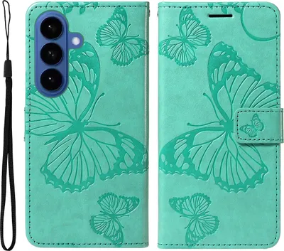 Produktbild von Samsung Galaxy S26 Hülle - Coverup Schmetterlinge Klapphülle - Mintgrün